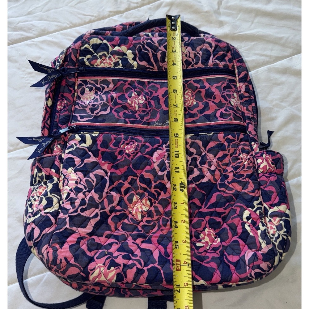 Vera Bradley Katalina Pink Campus Backpack Laptop Bag - Picture 3 of 11
